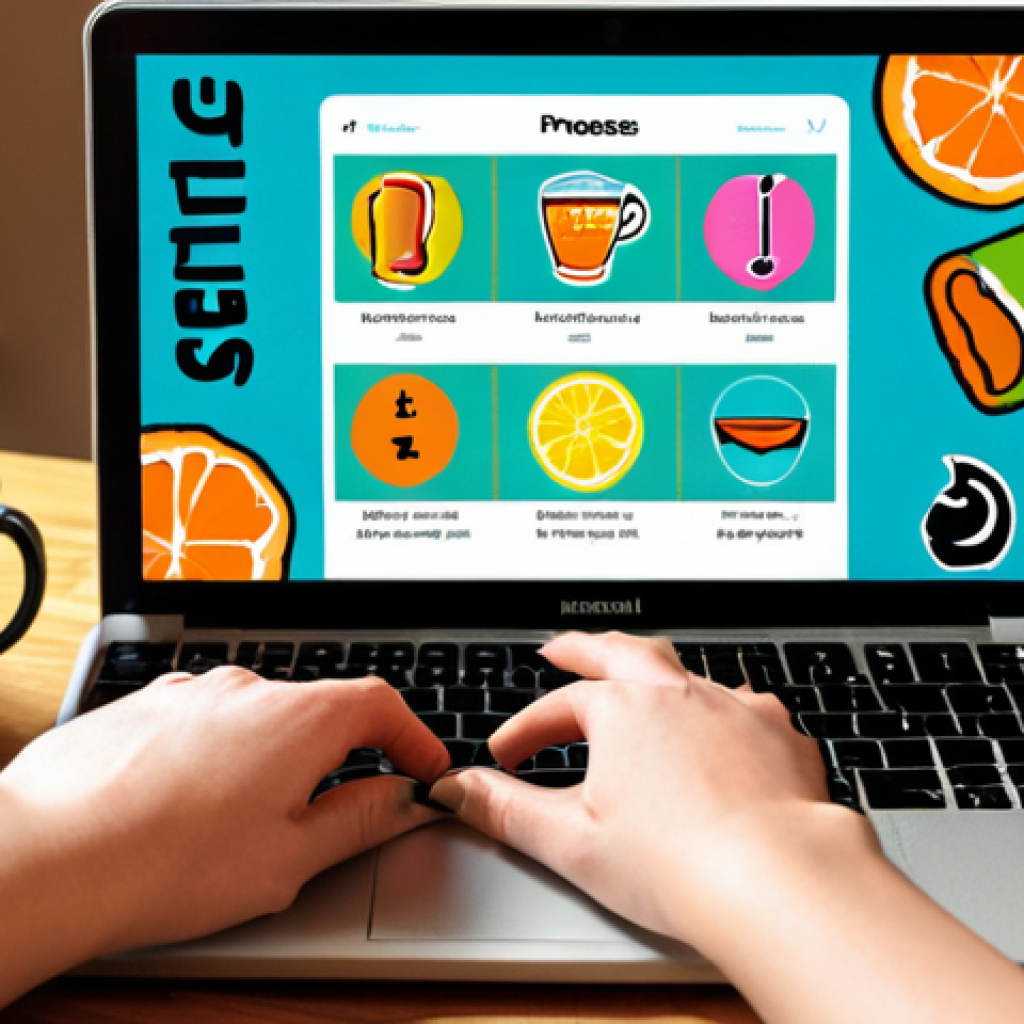 A focused and content person, possibly with a slightly feminine lean, is engrossed in designing a vibrant, personalized digital invitation for a "Honsul Party" on a laptop or tablet. The screen displays various design elements, playful fonts, and personal photos, showcasing a creative process. The setting is a cozy, well-lit room, possibly with a warm beverage or a book nearby, conveying a sense of calm satisfaction and self-expression. The overall mood is one of quiet concentration and artistic enjoyment.